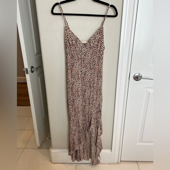 One clothing leopard print ruffle dress M - Picture 3 of 5